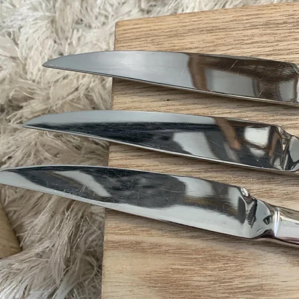 LeBrun‎ France Fiddle Oar Stainless Steel Set of 5 Steak Knives